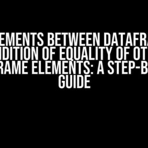 Copy Elements Between Dataframes on Condition of Equality of Other DataFrame Elements: A Step-by-Step Guide