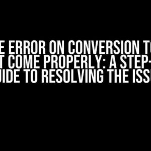 Firebase Error on Conversion to String Does Not Come Properly: A Step-by-Step Guide to Resolving the Issue