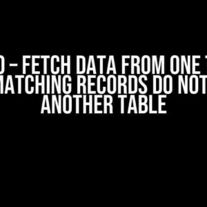 Kusto – Fetch Data from One Table Where Matching Records Do Not Exist in Another Table