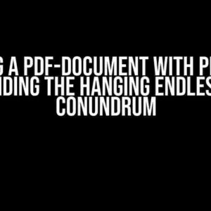 Saving a PDF-document with PDFBox: Avoiding the Hanging Endlessly Conundrum