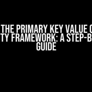 Solving the Primary Key Value Conflict in Entity Framework: A Step-by-Step Guide