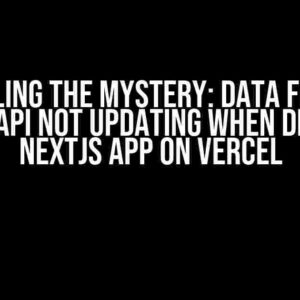 Unraveling the Mystery: Data from the Notion API not Updating when Deployed NextJS App on Vercel