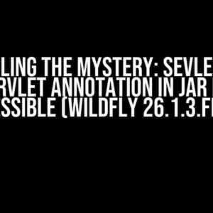 Unraveling the Mystery: Sevlets with @WebServlet annotation in JAR files not accessible (Wildfly 26.1.3.Final)